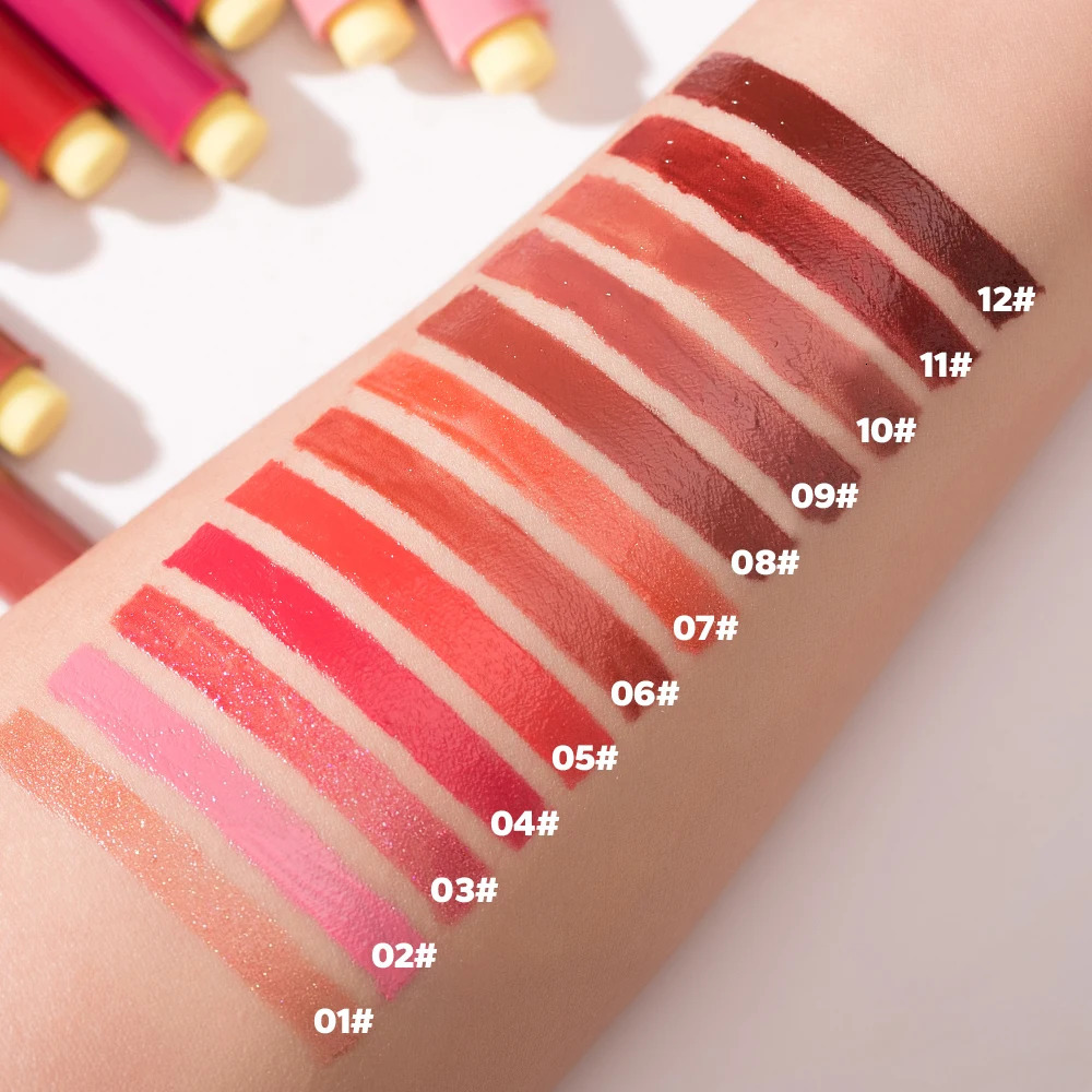 Beauty Glazed 12 color shimmering juicy lipstick shiny lipstick and nourishing female lipstick. Gifts for Girls 240705