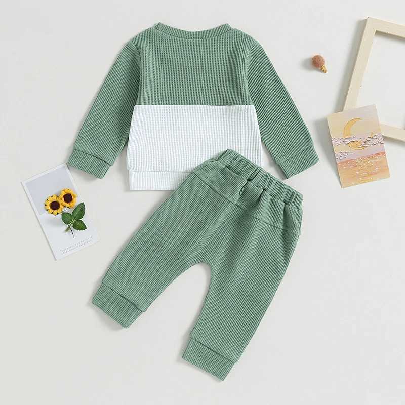 Clothing Sets 0-3Y Baby Boys Autumn Outfits Toddler Long Sleeve Pocket Pullover Tops Sweatshirts Pants Kids Boys Clothes Sets Tracksuits R240708