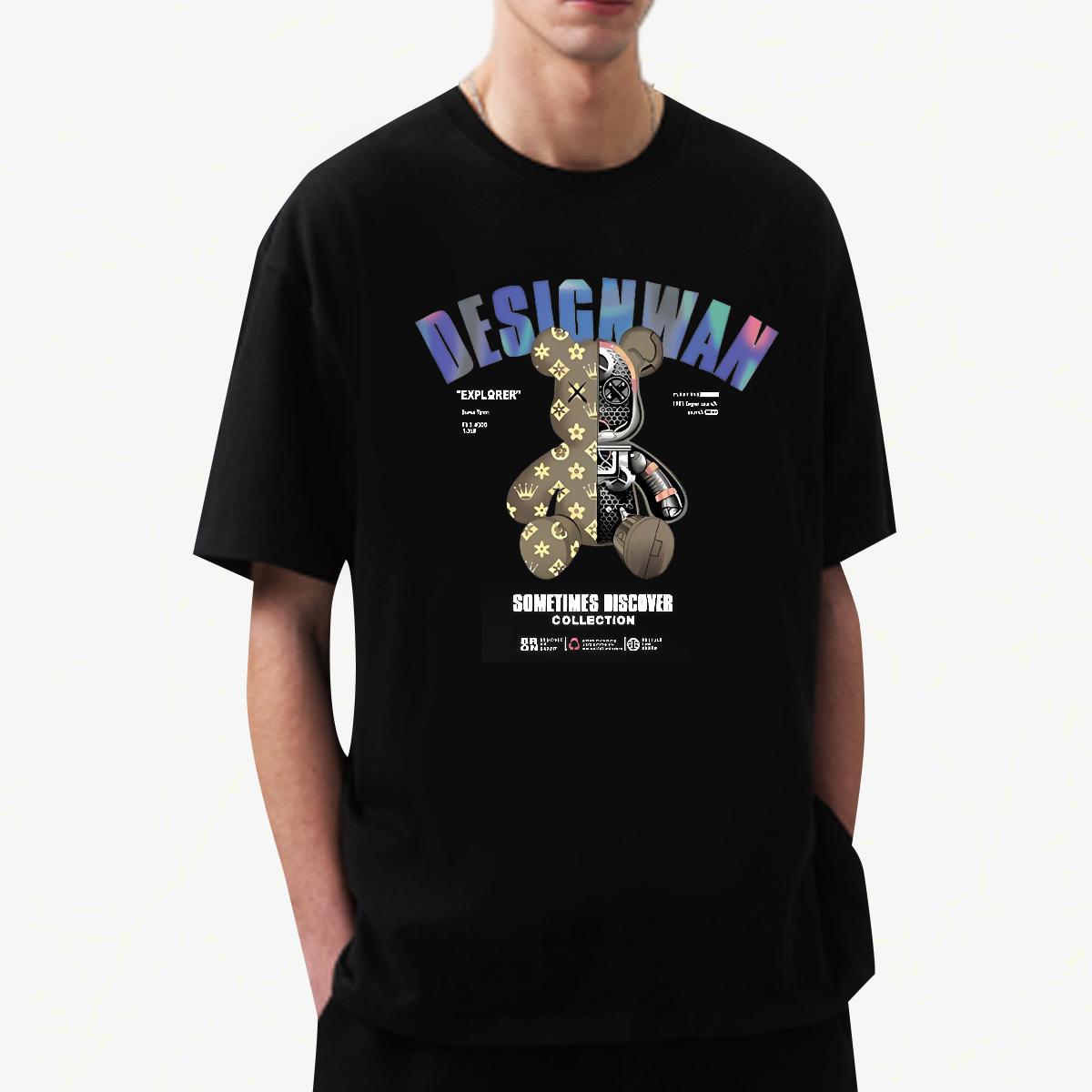 Fashion T Shirt For Man Black Oversized Outdoor Couples T Shirts Breathable Short Sleeve Classic