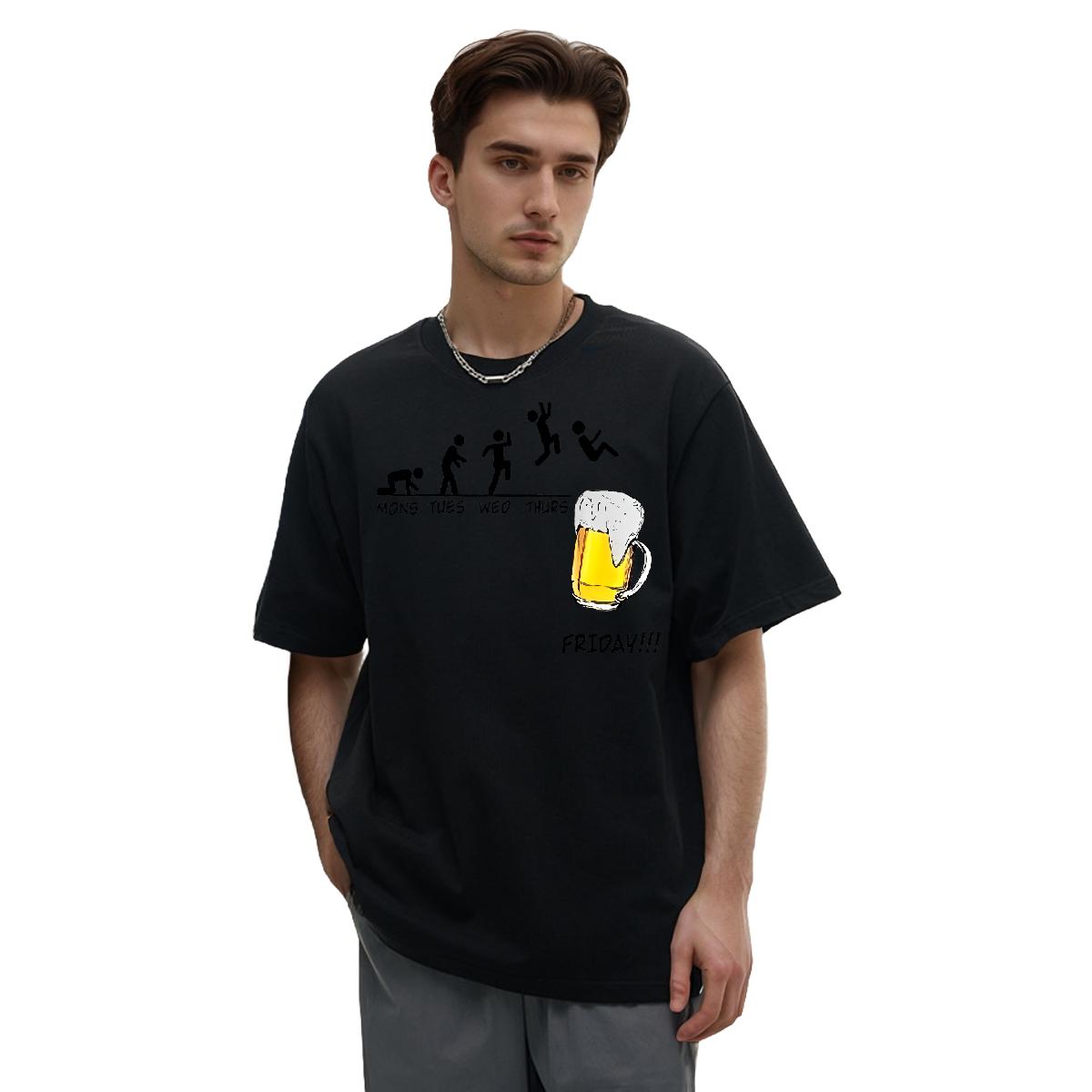 High-Quality Men's Black Oversized T-Shirts for Fashion Designer Hip-Hop Street Style