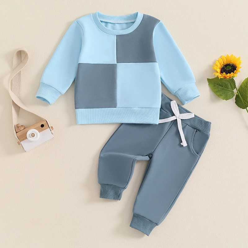 Clothing Sets 2024-05-27 Lioraitiin Baby Boy 2Pcs Fall Outfits Long Sleeve Pocket Henley Tops + Pants Set Spring Clothes