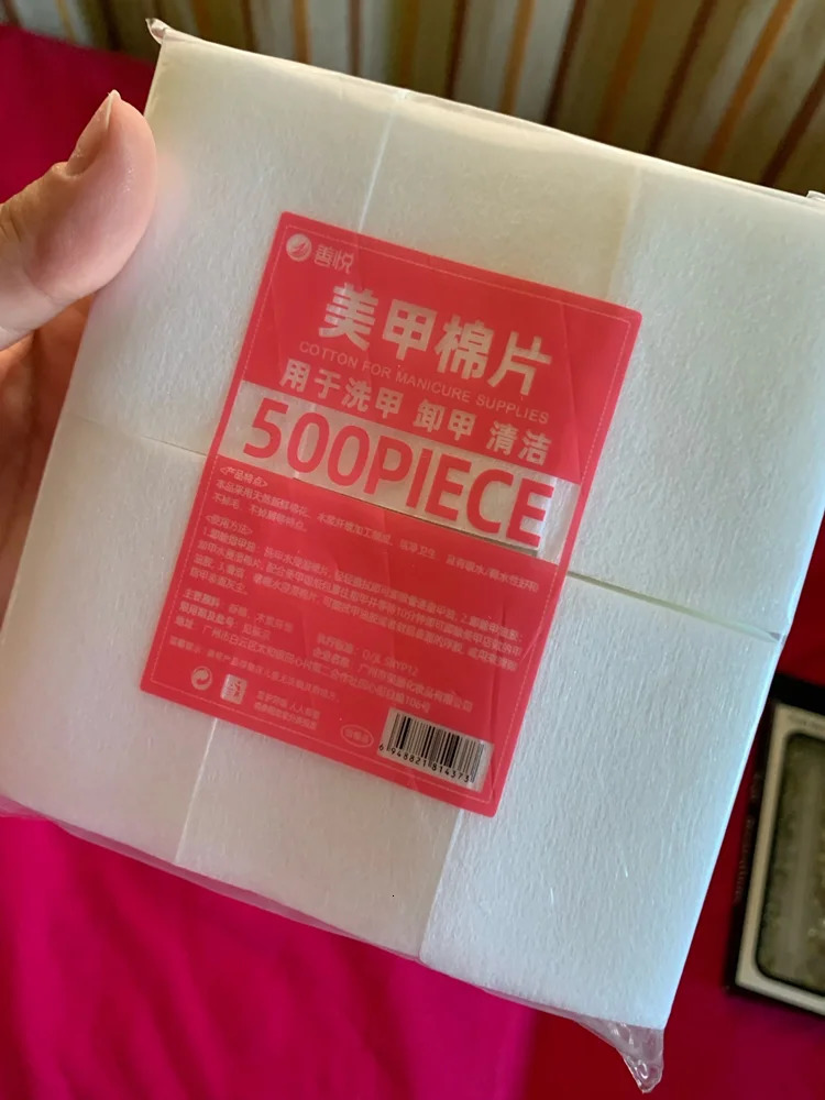 nail towel 100% cotton pad lint free gel nail polish removing cotton pad handle wet towel nail art cleaning tool 240705