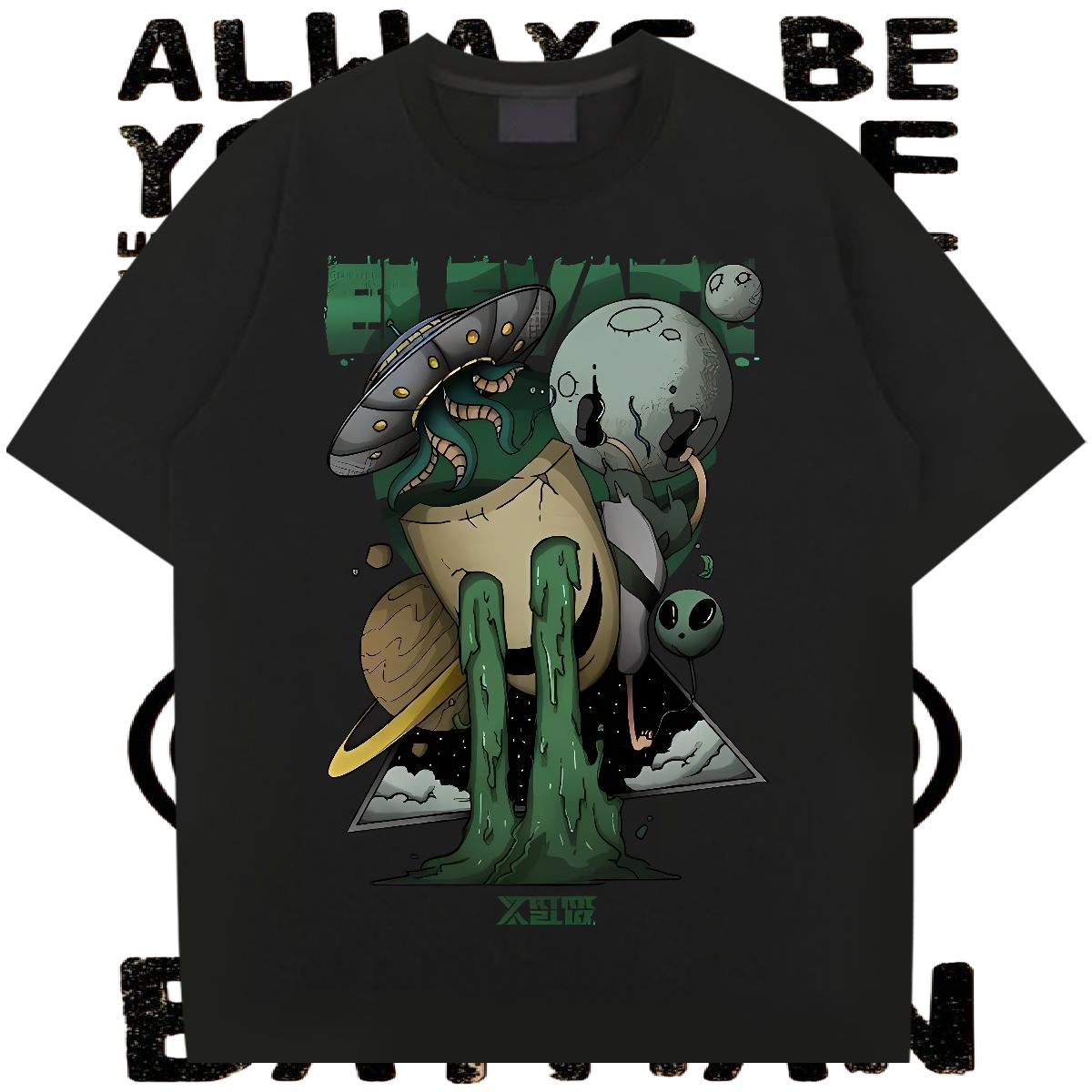 2024 Summer T-Shirts for Men Anime Print Street Wear Mens Tshirts Cotton Breathable Popular