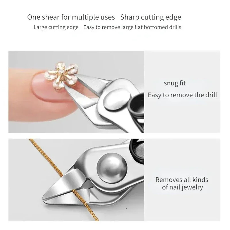 Manual nail clippers for removing rhinestone gemstones 170 soft wire cutting nails unloading pliers chain cutting nails art tool 240705