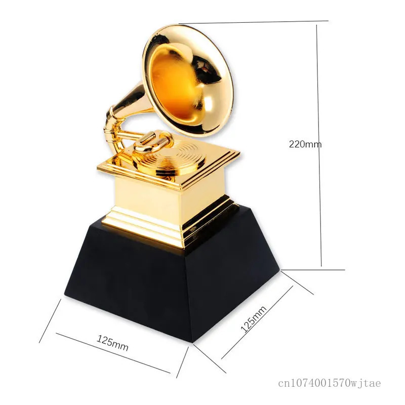 Customized Creative Grammy Trophy Award Souvenir Excellent People Home Decor s Professional Production of Metal Trophy 240624