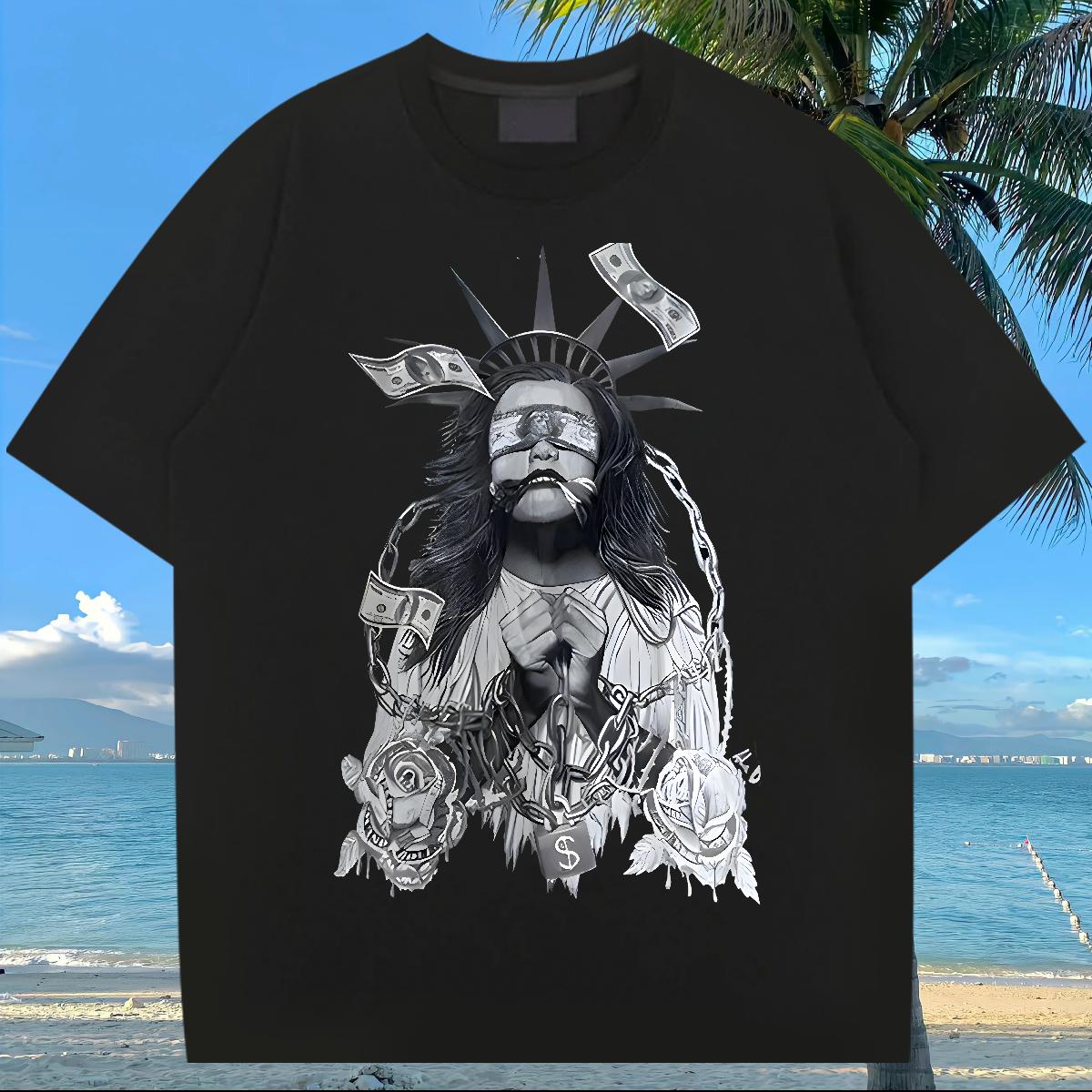 Designer T-Shirts Casual Round Neck Short Sleeve Men Tshirts Casual New Skull Tee Shirt