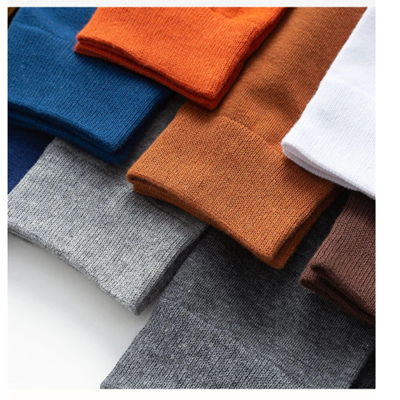 10 Pairs High Quality Spring Autumn Mens Cotton Socks Size 38-45 Long Socks For Men Dress Socks Male Gifts Business Casual Sox 240703