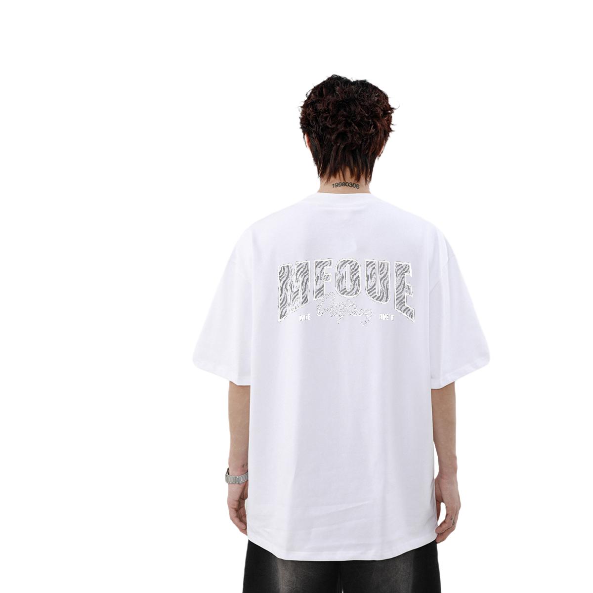 White Classic Casual Plus Size Sport Couple T-Shirts: Breathable Cotton Crew Neck Cool