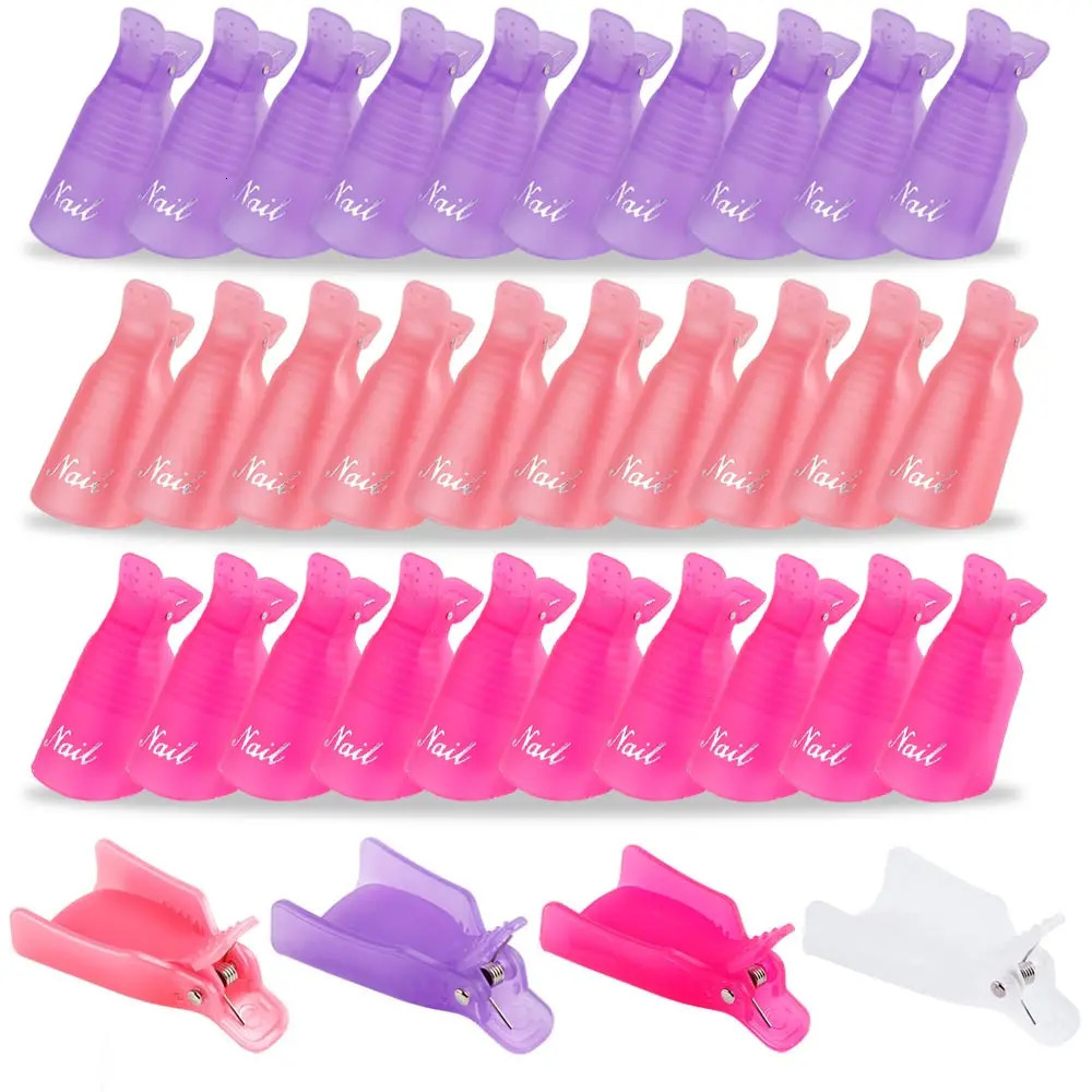 10 plastic nail art cap clip UV gel removal package nail polish removal package nail polish removal clip nail cleaning r art tool 240705