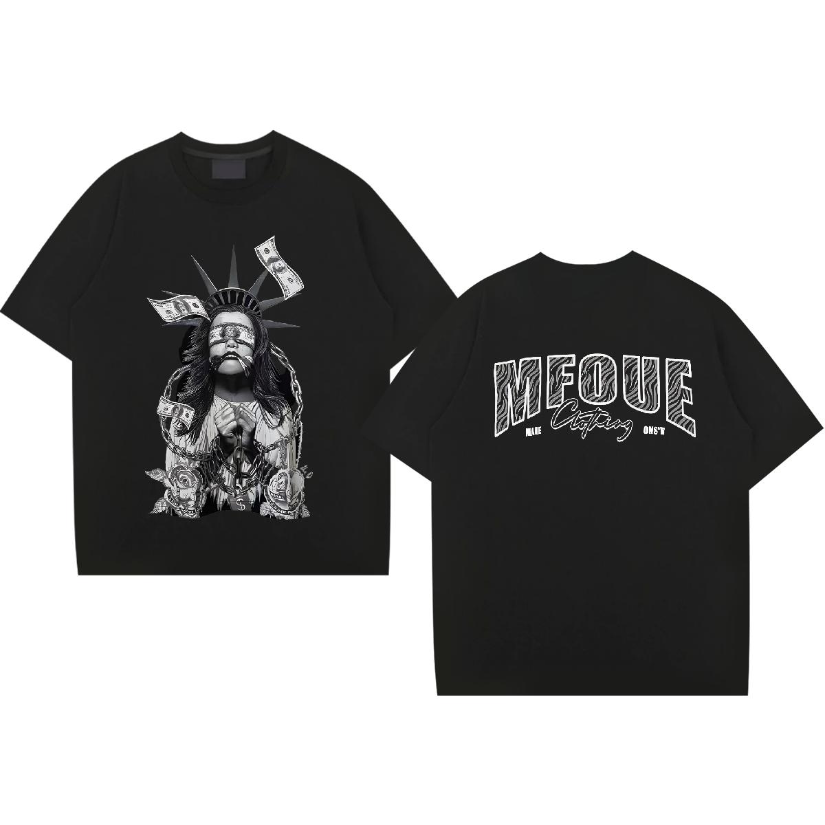 White Classic Casual Plus Size Sport Couple T-Shirts: Breathable Cotton Crew Neck Cool