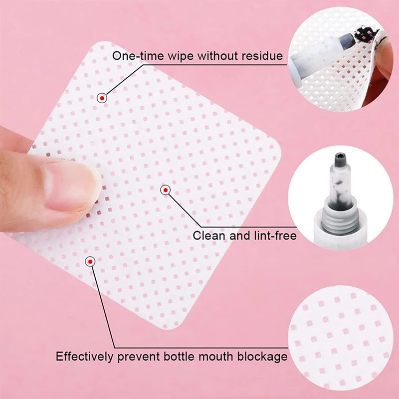 540Pcs/bag non-woven fabric nail polish r napkin color cotton wet towel paper pad UV gel dust r 240705