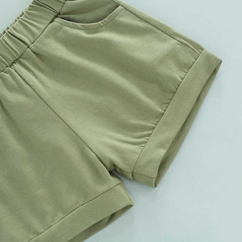 Clothing Sets 2022-03-12 6M-4T Lioraitiin Summer Toddler Kids Boys Casual Suit Cartoon Printed Short Sleeve Tops+Short Pants Clothes Set R240708