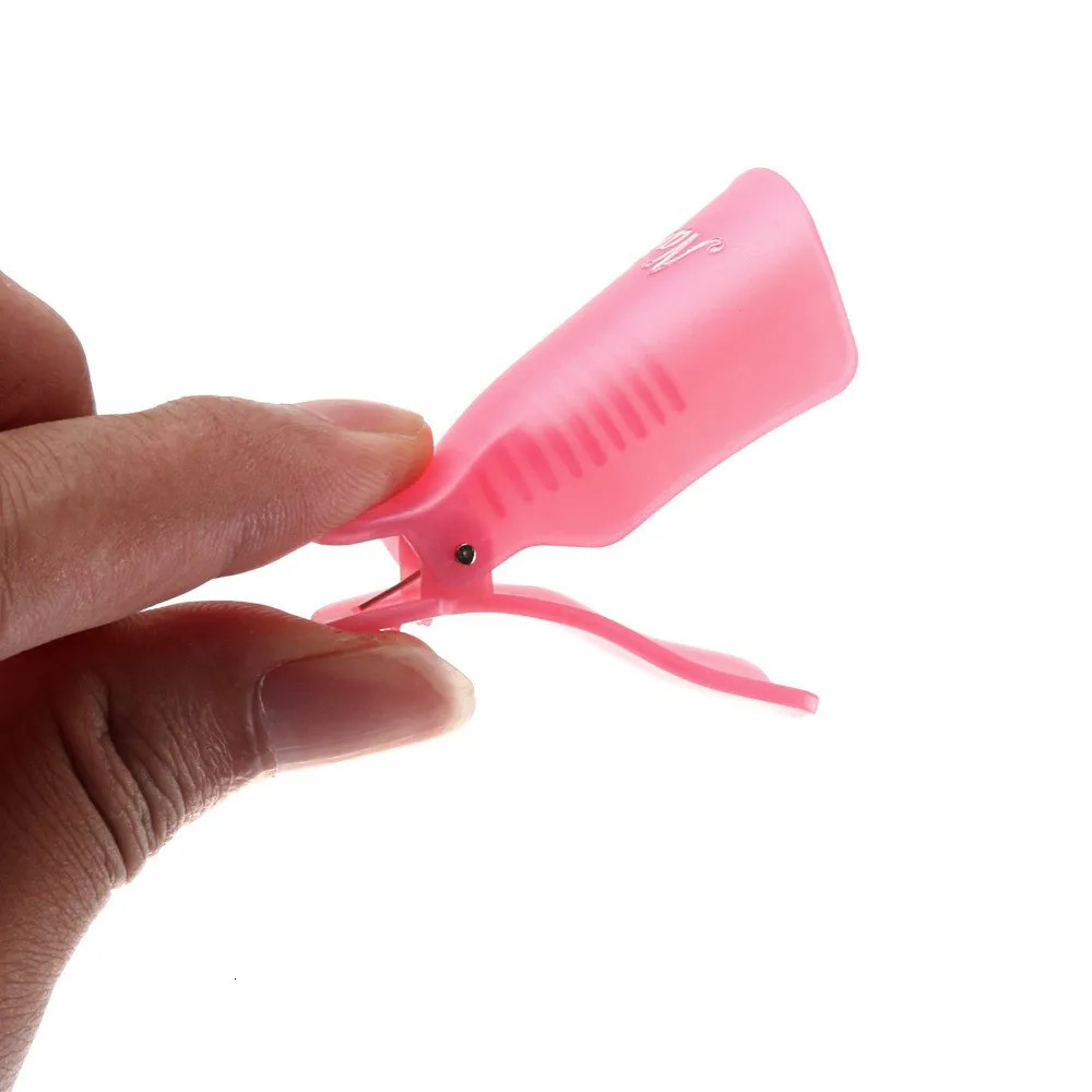 10 pieces/box UV gel polishing removal clip Color acrylic nail art soap cap clip DIY nail cleaning handle finger packing tool 240705
