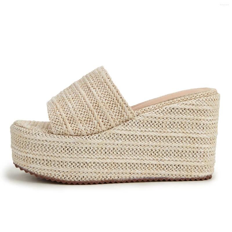 Bestseller Slippers Women's Wedges Slide Sandals Outdoor Open Toe Platform Summer Espadrilles High Heel Beach Party Dress Shoes ddmytues