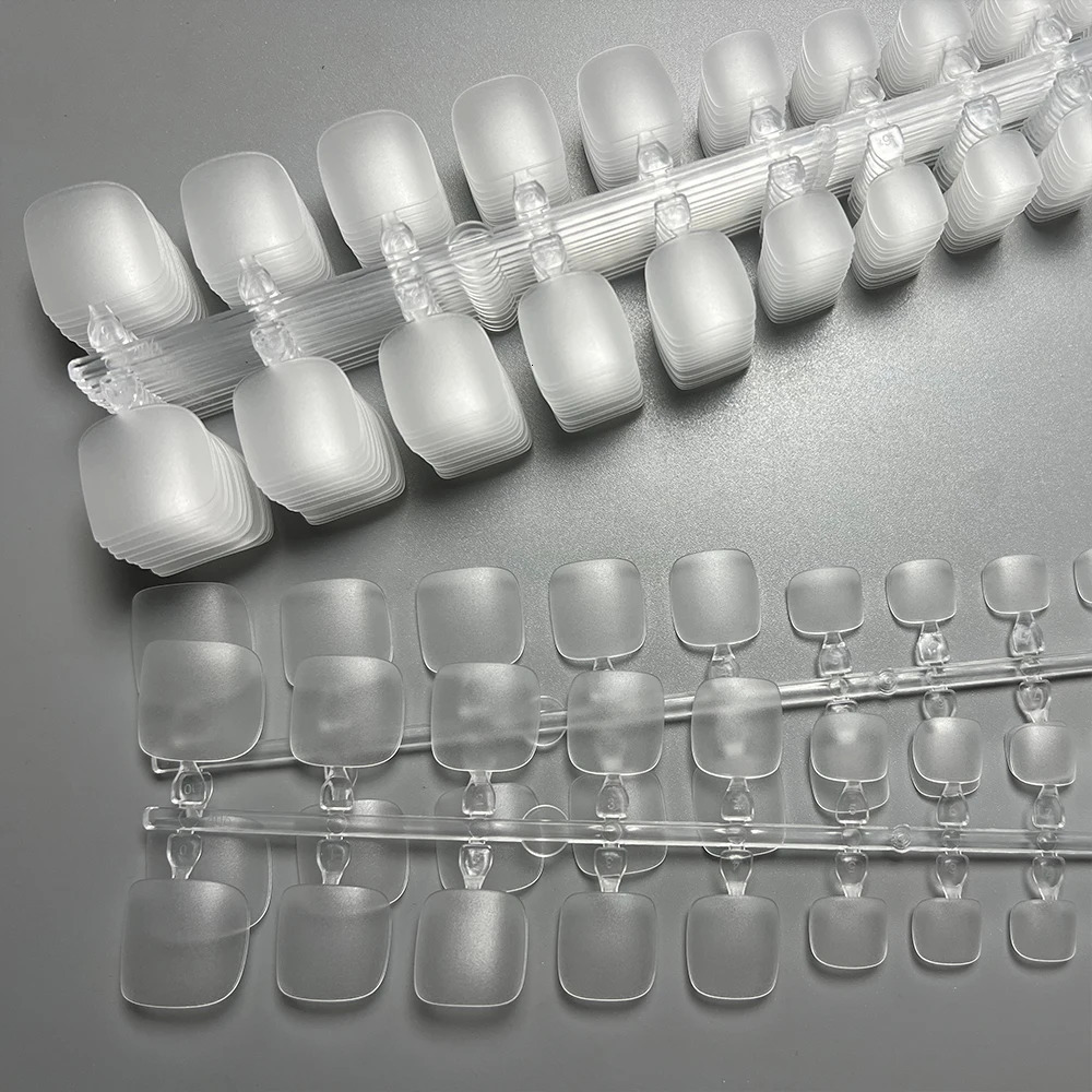 120/150/600pcs frosted false toe cap short square false soft gel full cover preformed toe cap press toe cap extension 240705