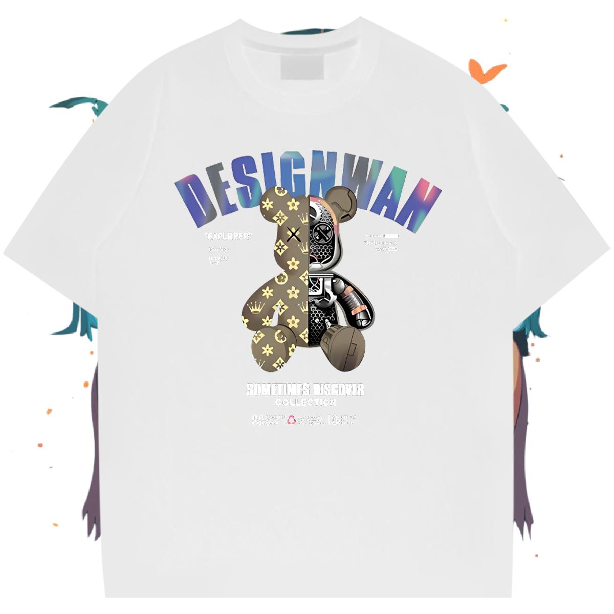 Classic T Shirts Men Anime Printing Street 180g Cotton Men Clothes T-Shirt 2024 DIY Custom Anime Tshirts