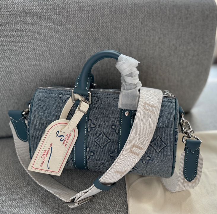 Keepall 25 designers high-quality denim men's and women's embossed handbag fashion outdoor handbag luxury zipper shoulder bag crossbody bag Wallet