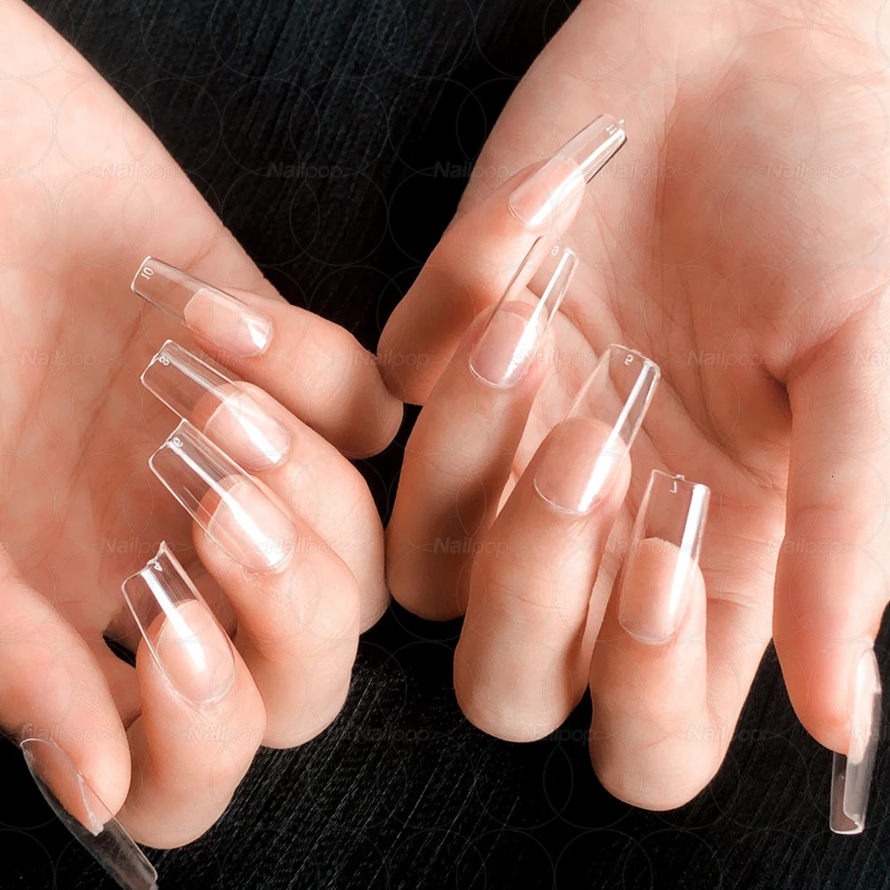 Nail polish transparent false acrylic nail tip press no trace and ultra-thin false nail accessories 120 pieces 240705