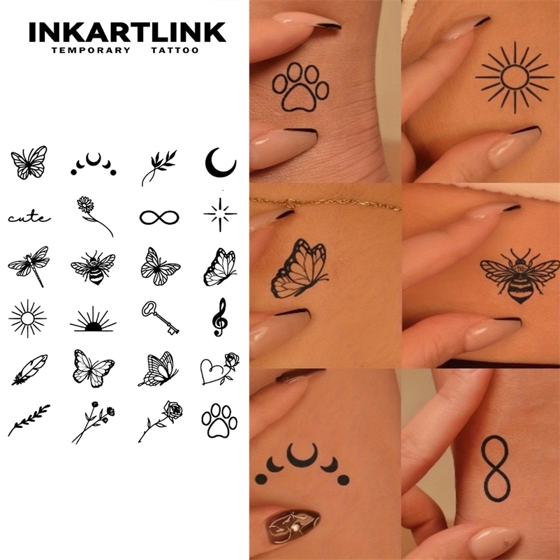 pattern temporary tattoo lasting for 15 days with technology waterproof semi anent stickers. 240705