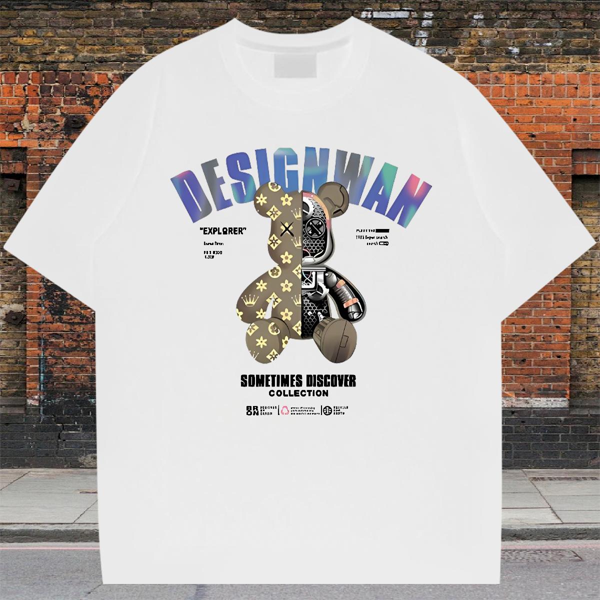 High Quality Men Tshirts Cotton Breathable Soft Street wear Hip Hop T Shirt For Man Cartoon Print Casual New Tees