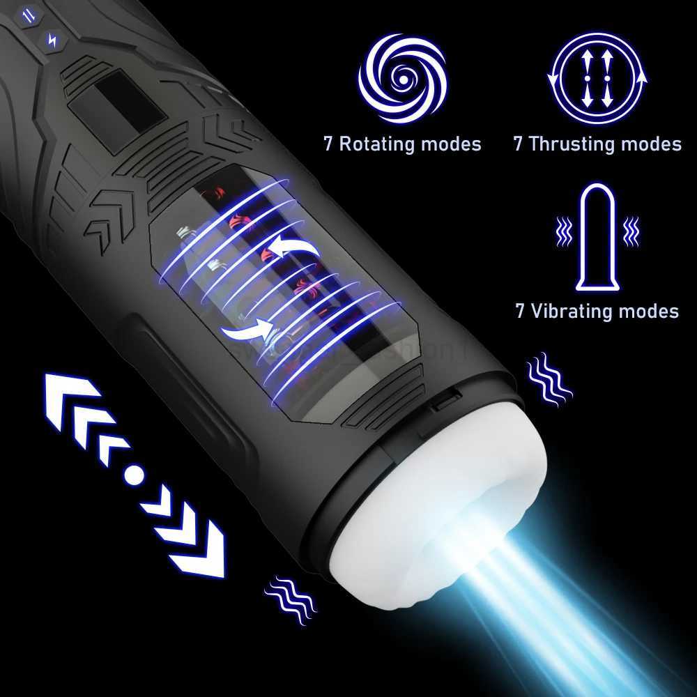 Automatic Male Masturbator Cup Telescopic Rotation Vagina Masturbation sexes Toys for Men Blowjob Mastubator Adults SuppliesB240708