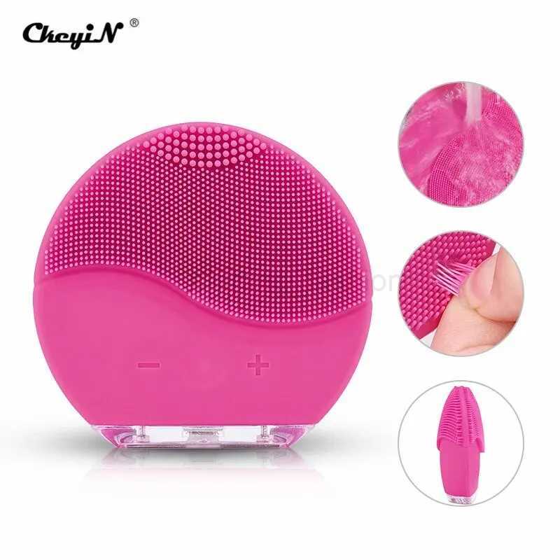 Ckeyin Silicone Face Cleansing Brush Electric Sonic Facial Cleaning Brush Waterproof High-Frequency Vibrating Massager Skin CareCL240708