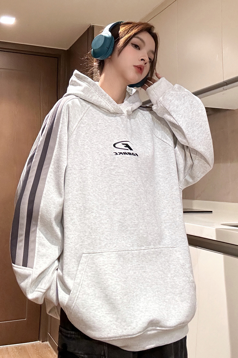 2024 Spring New American Couple Sweater Women's Loose Korean version Lazy Hooded Coat F7.8#76.44