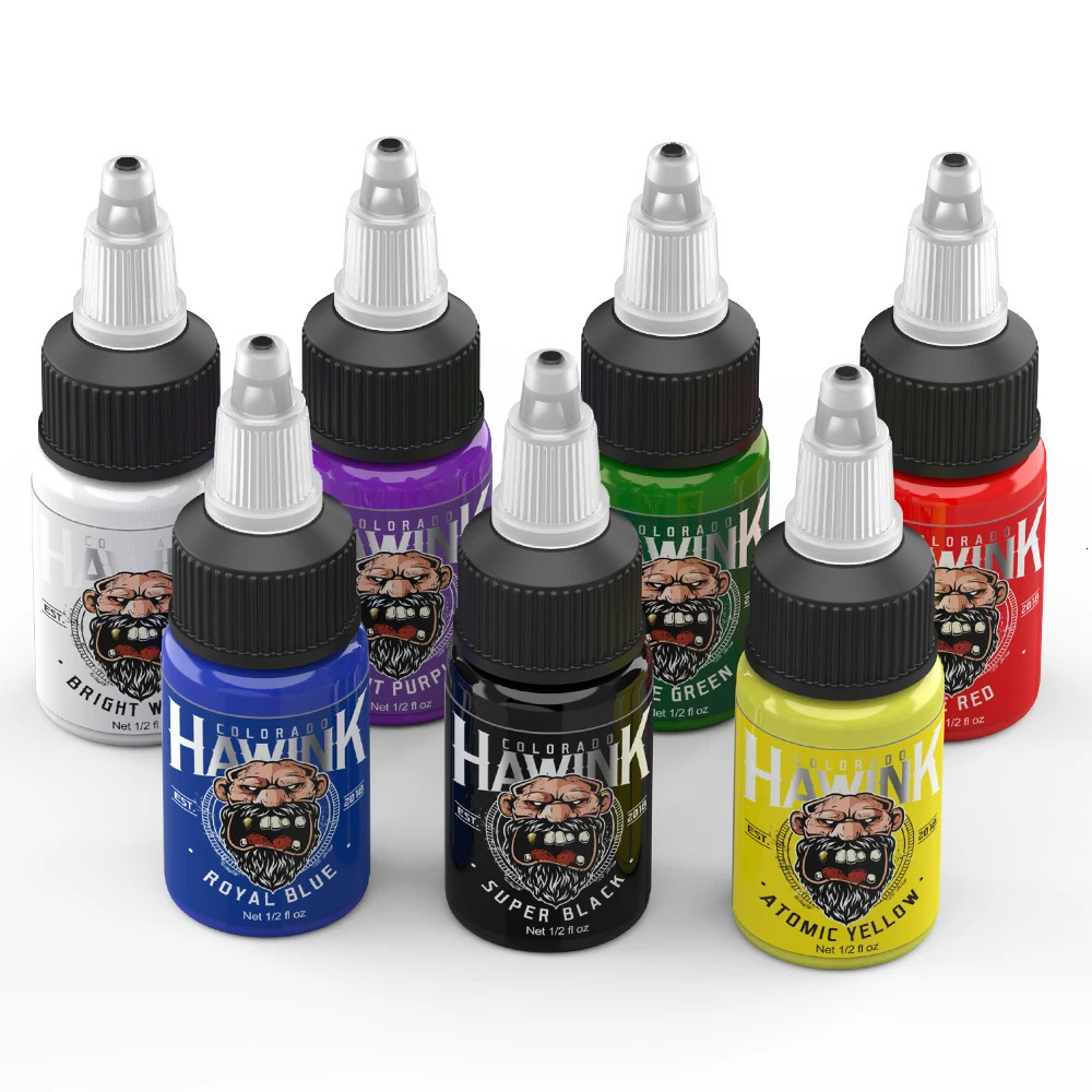 CNC 5/15ML * 7/14Pcs tattoo ink anent makeup pigment eyeliner DIY practical tattoo equipment color/set 240705