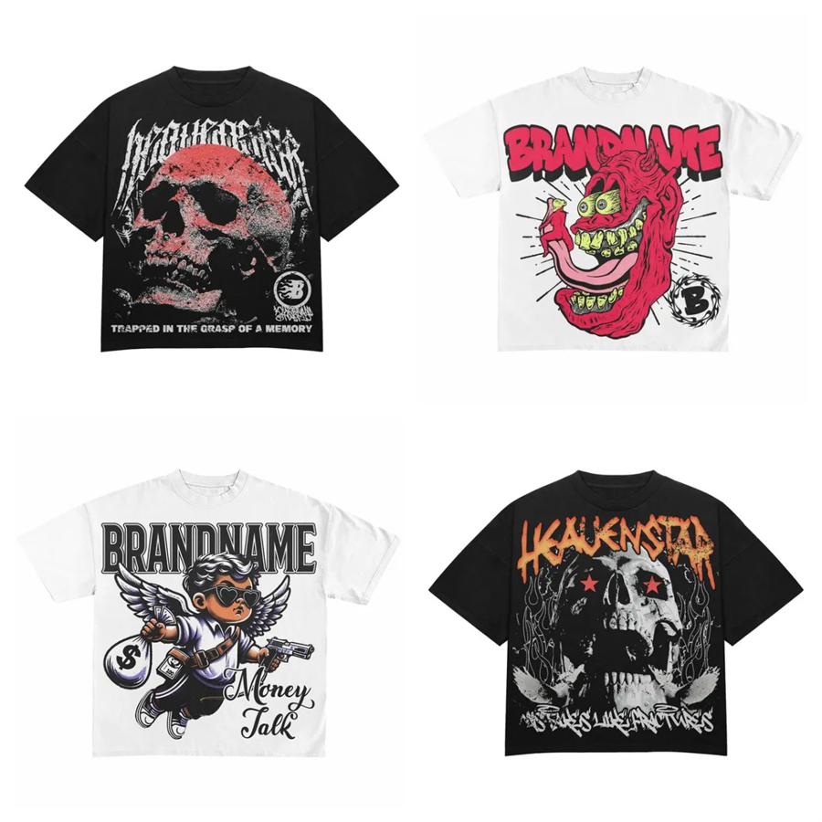 Women's T Shirts Streetwear Shirt Y2K Harajuku Hip Hop Graphic Print Oversized TShirt Mens Womens Round Neck Cotton Short Sleeve Tops