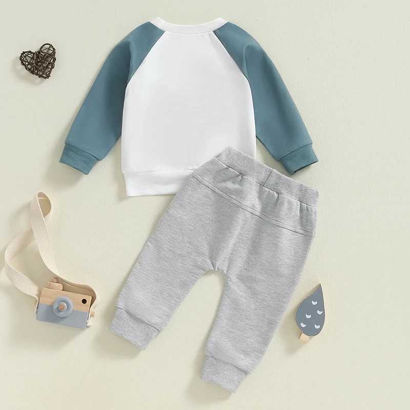 Clothing Sets Toddler Boy Autumn Clothes Letter Embroidery Long Sleeve Pullover Sweatshirt and Pants Set Kids Casual Tracksuits Outfits R240708