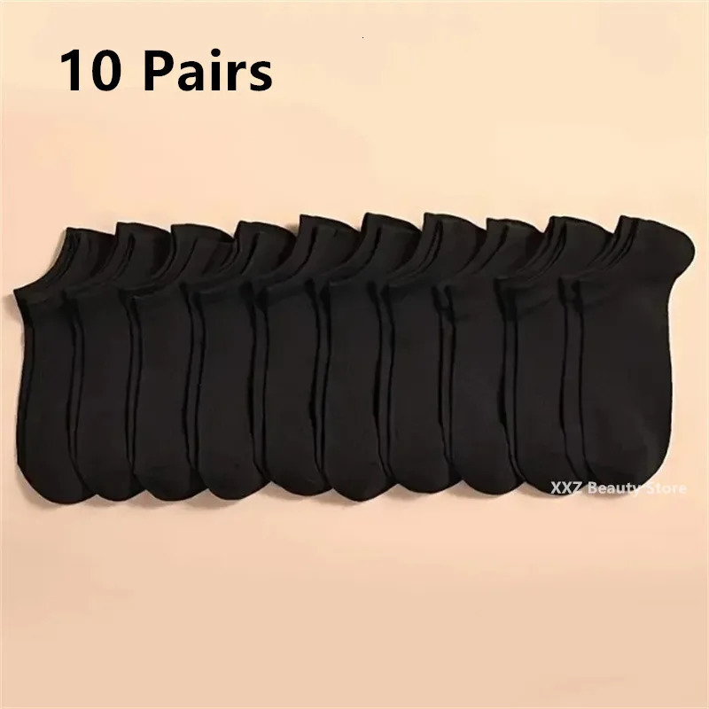 1/10/20/50/100 Pairs Boat Socks For Women Men Invisible Low Cut Silicone Non-slip No-show Ankle Socks Casual Breathable Socks 240703