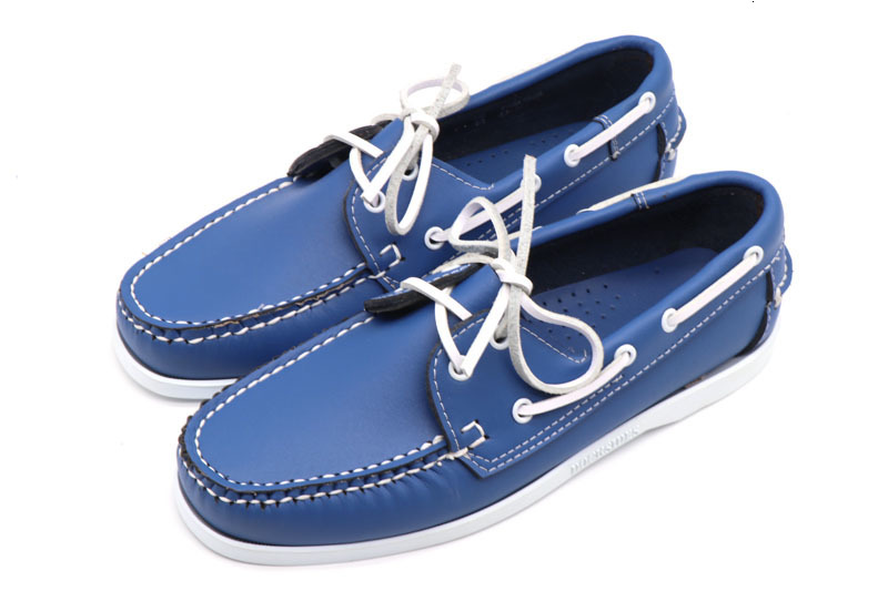 Men Homme Docides - Premium Leather Moc Toe Lace Up Boat Shoes 099A 240614