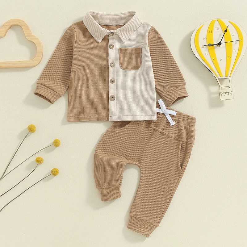 Clothing Sets 0-4Y Toddler Infant Newborn Baby Boy Clothes Set Classic Long Sleeve Contrast Color Shirt + Pants Casual Outfits Clothing H7ZQ