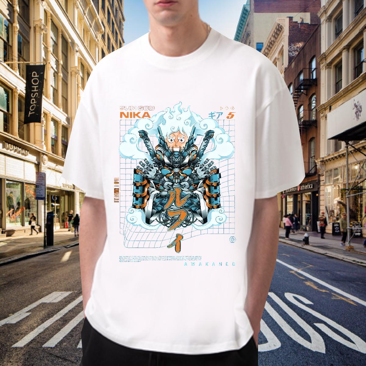 Loose Men Tshirts Breathable Crew Neck Hip Hop T-Shirts DIY Printed New Top Tees