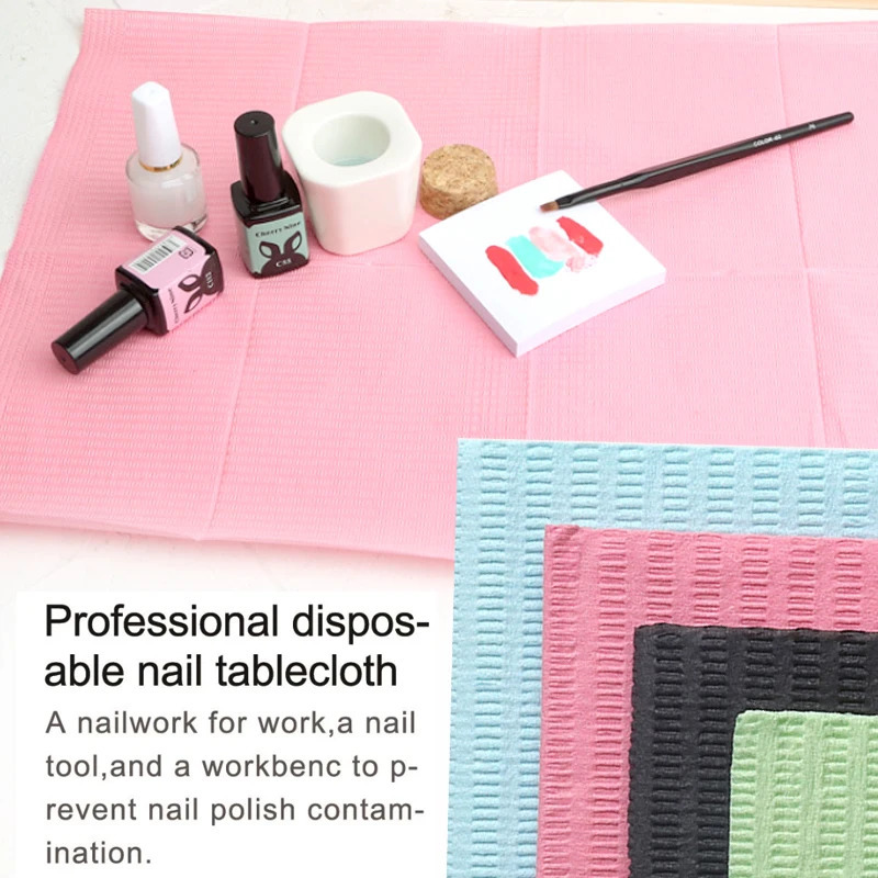 5/20 pieces of nail art table mat disposable cleaning pad for nail care gel polishing waterproof tablecloth operating tool accessories 240705