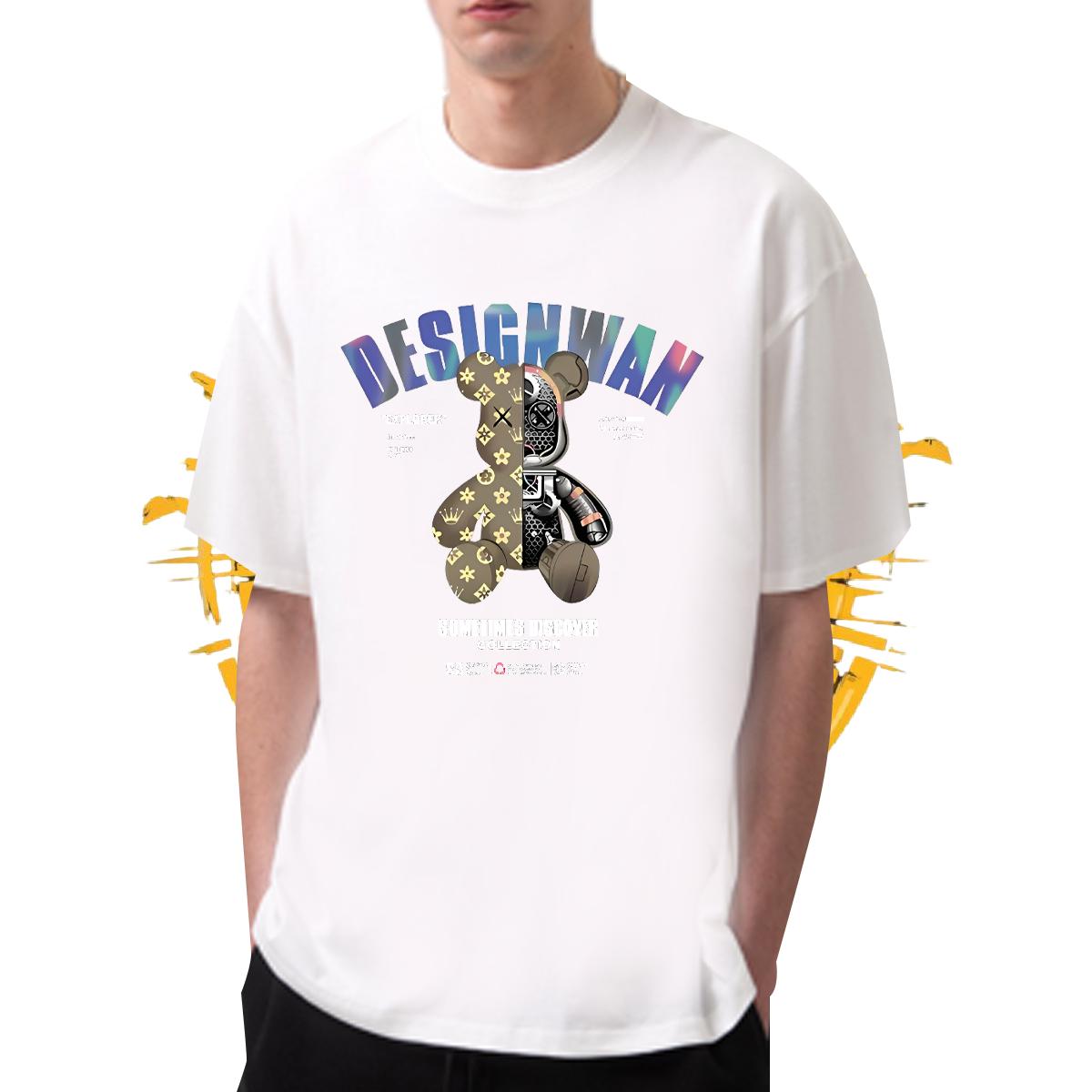 Fashion Designer T-Shirts DIY Hip Hop Street Men Tops Tees Breathable Short Sleeve Classic