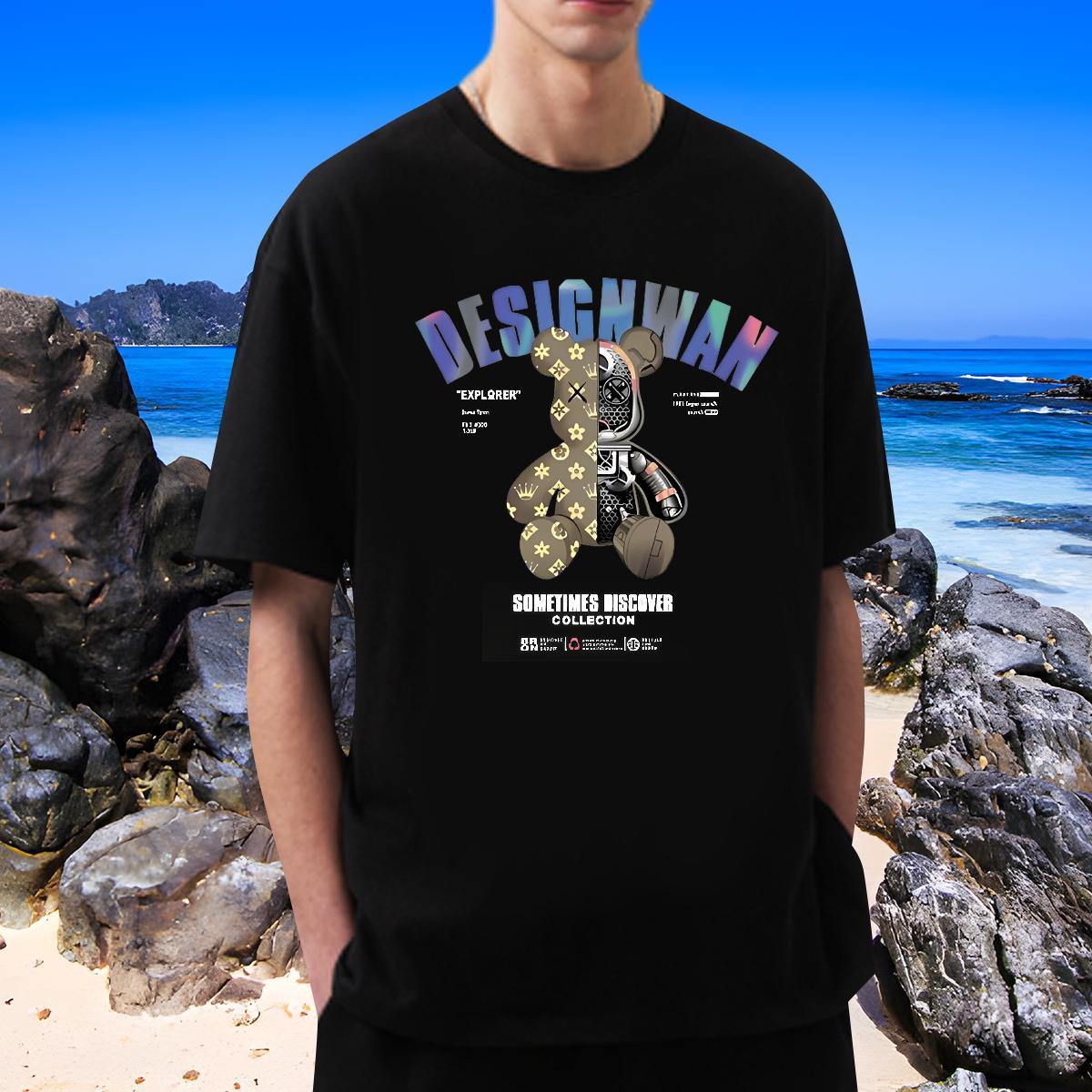 Customized T Shirt For Man DIY Printed Mens Tshirts Outdoor Crew Neck Cotton Popular Clothes