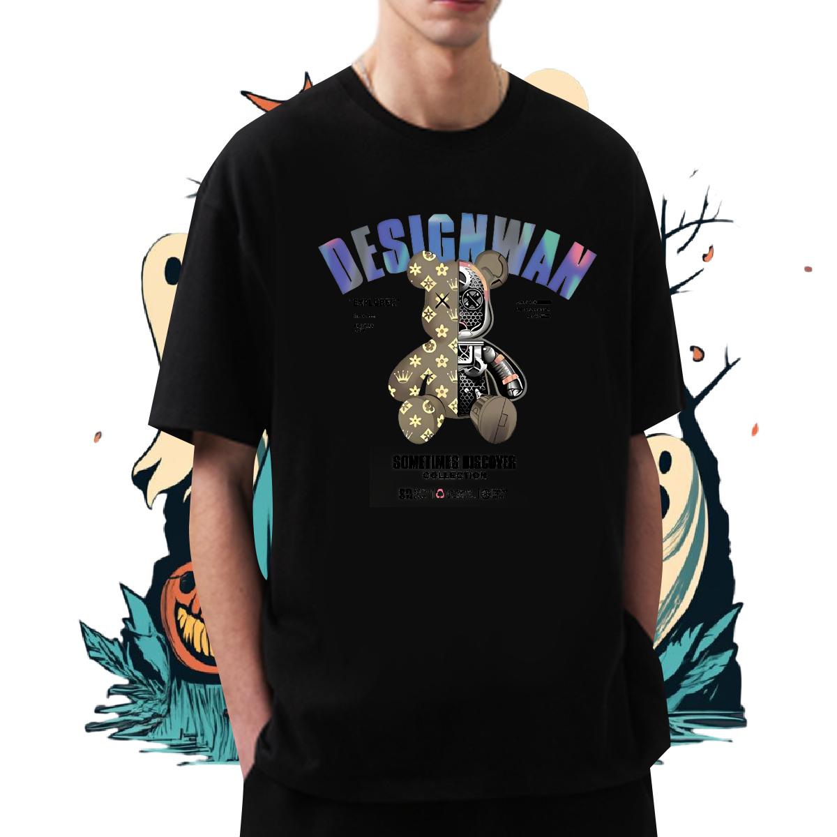 Designer Fashion Mens T Shirts Breathable Crew Neck Cotton Beach Men Clothes T-Shirt Custom Anime 5A Tees Shirts