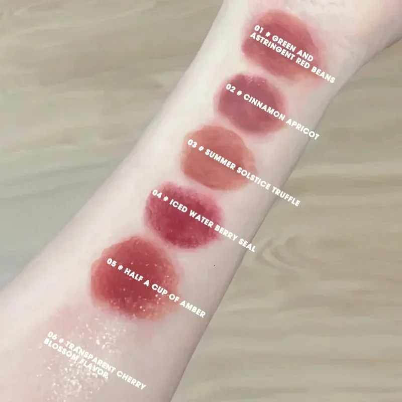 Jelly colored lipstick makeup cherry peach stick free cup crack resistant red lipstick lipstick care cosmetics 240705