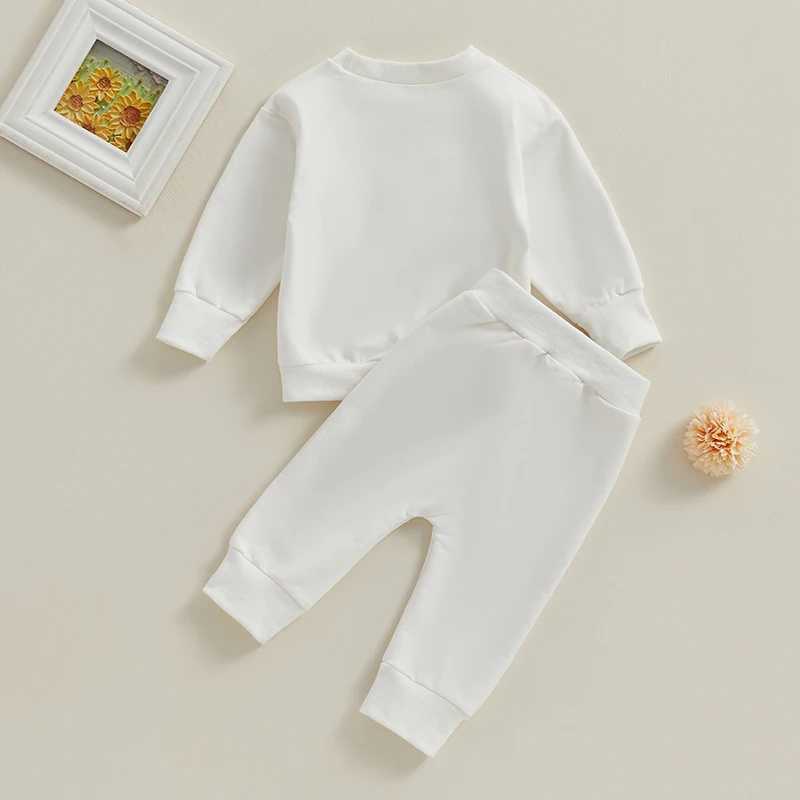 Clothing Sets 0-3Y Baby Boys Autumn Outfits 3D Embroidered Long Sleeve Sweatshirts Pants Sets Kids Casual Clothes Toddler Tracksuits R240708