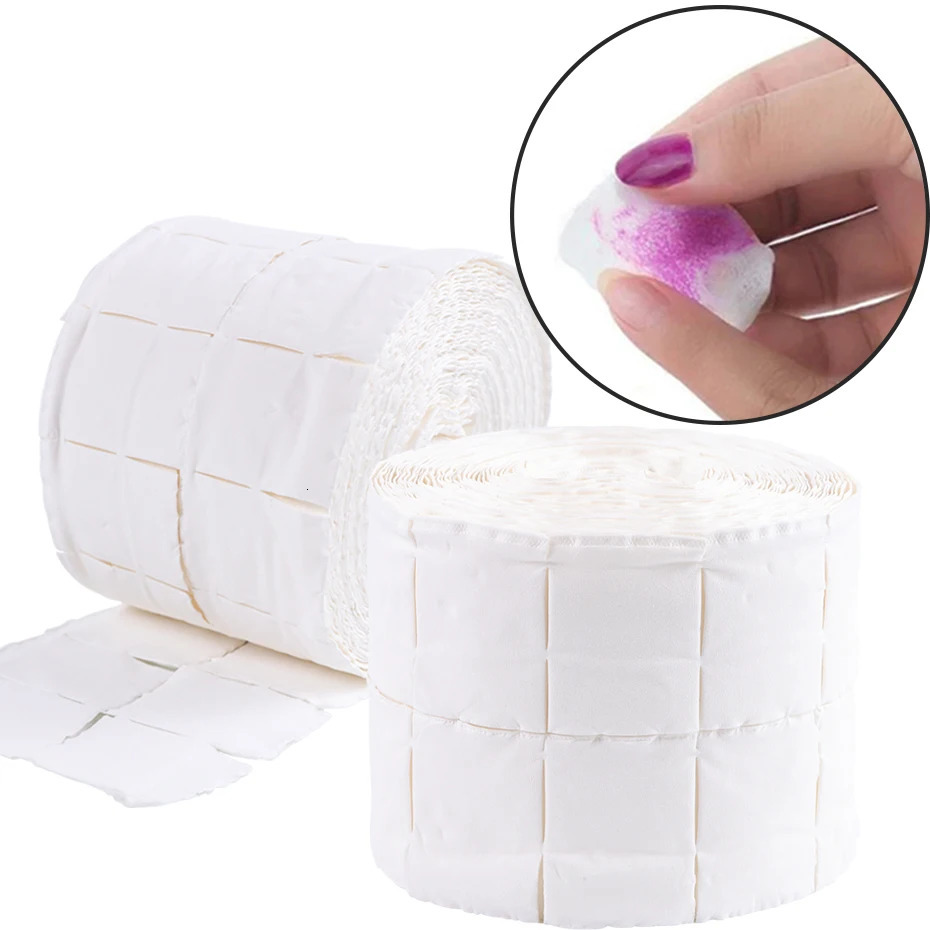 300/500pcs nail polish removal gel nail polish r lint free soap wiping cotton for nail art cleaning tool NT918 240705