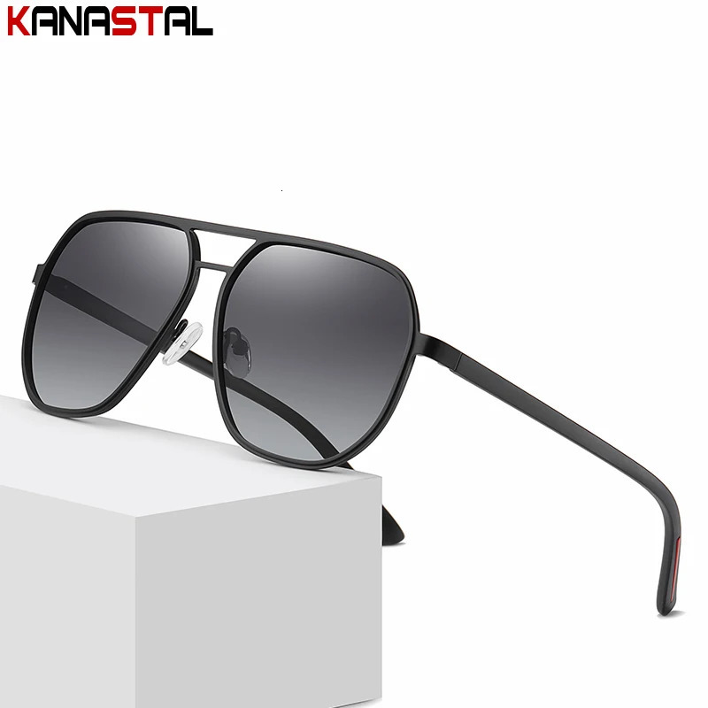 Men Polarized Sunglasses Women Pilot Sun Glasses TR Square Eyeglasses Frames UV400 Driving Fishing Shade Swim Beach Eyewear 240705