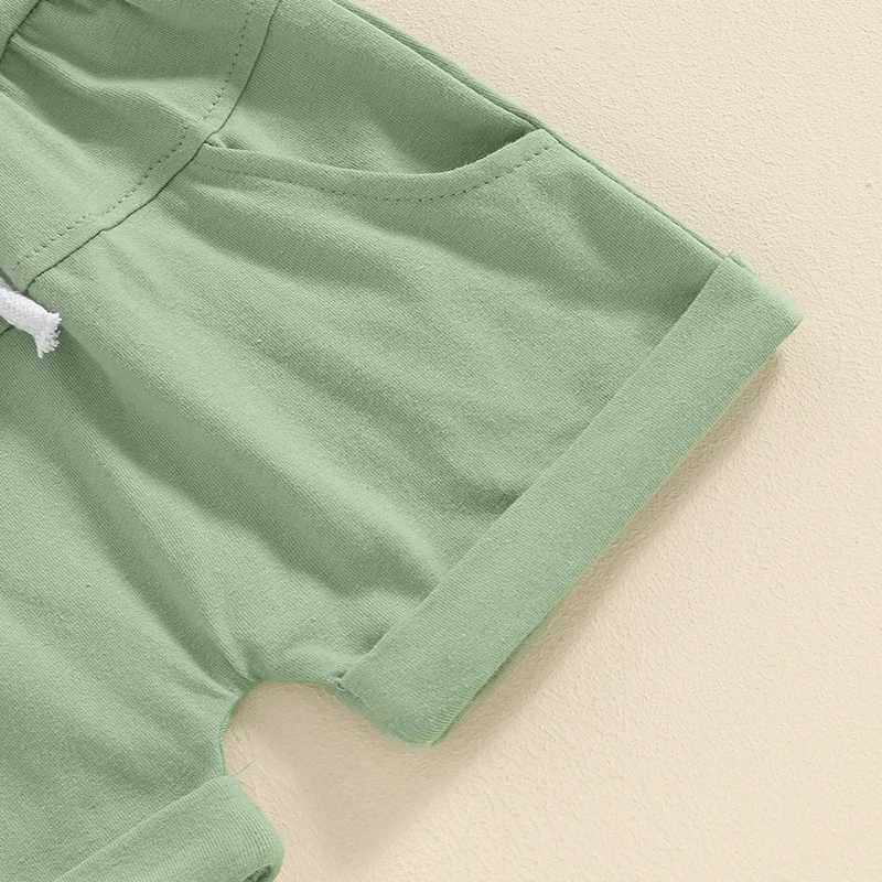 Clothing Sets Pudcoco Toddler Baby Boys Summer Outfits Letter Print Short Sleeve T-Shirt and Shorts for 2 Piece Vacation Clothes Set 3M-3T R240708