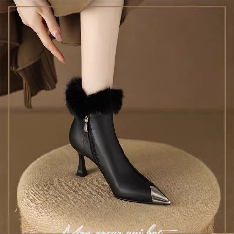 Women's New Design Boots Pointed Toe Minimalist Style Fashionable Comfortable Triple Apricot fashion