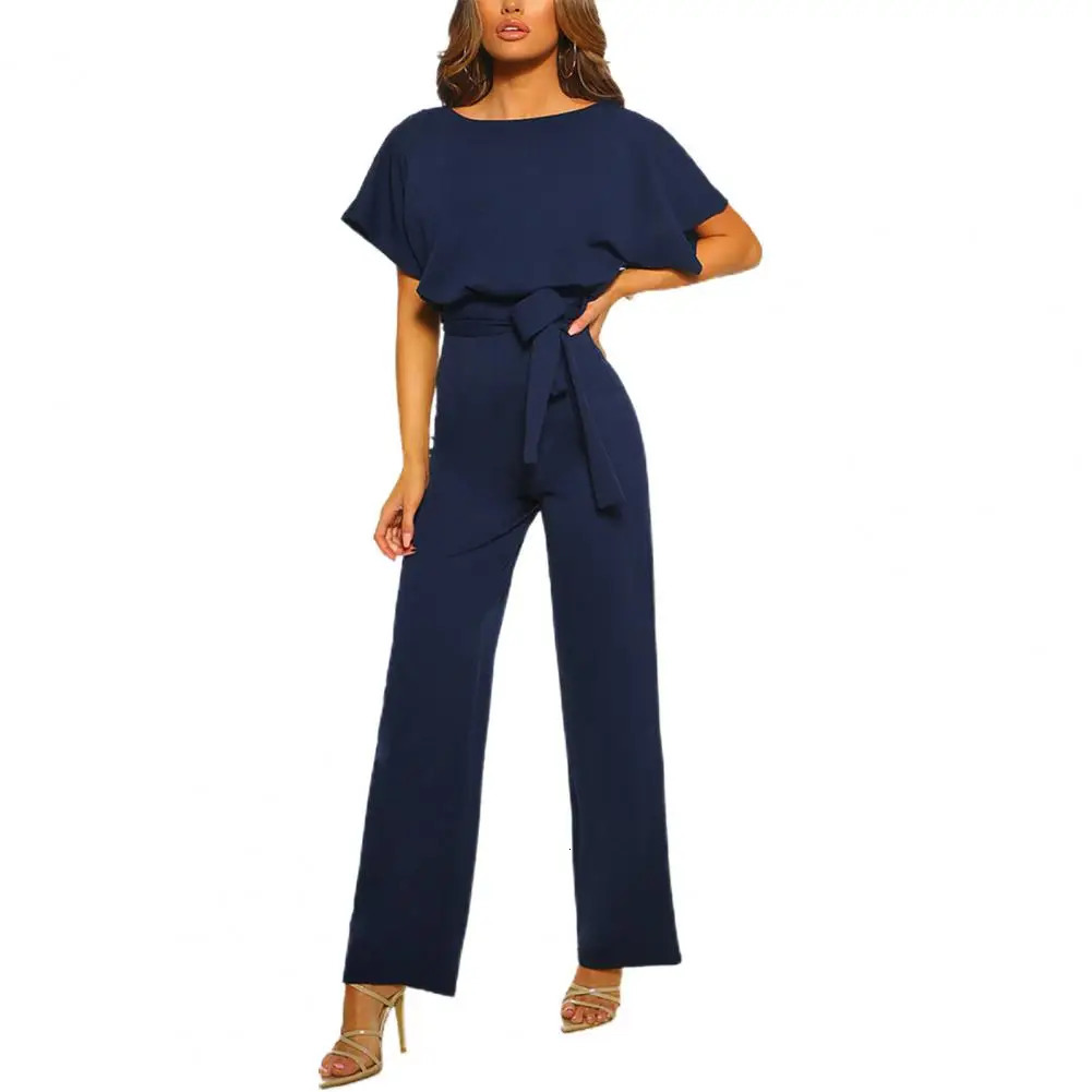 Ladies Jumpsuit Elegant Ladies Tight Waist Slim Jumpsuit Elegant Romper 240703