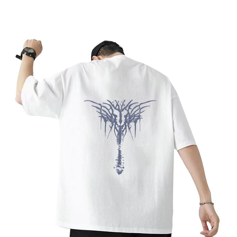 New Man T Shirts DIY Anime Men Tops Tees Street Short sleeve Cotton Soft High Quality Top Tees