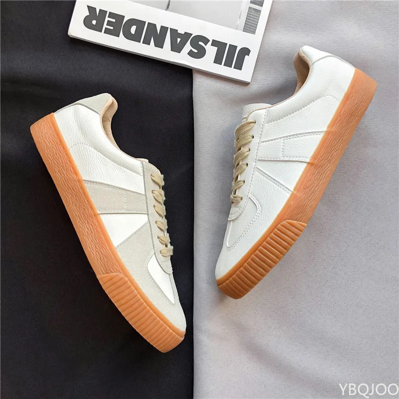 Mens Casual Shoes Vintage GAT German Training Shoes Man Sports Shoes Lace-up Genuine Leather Sneakers Male Skateboard Shoes 240708