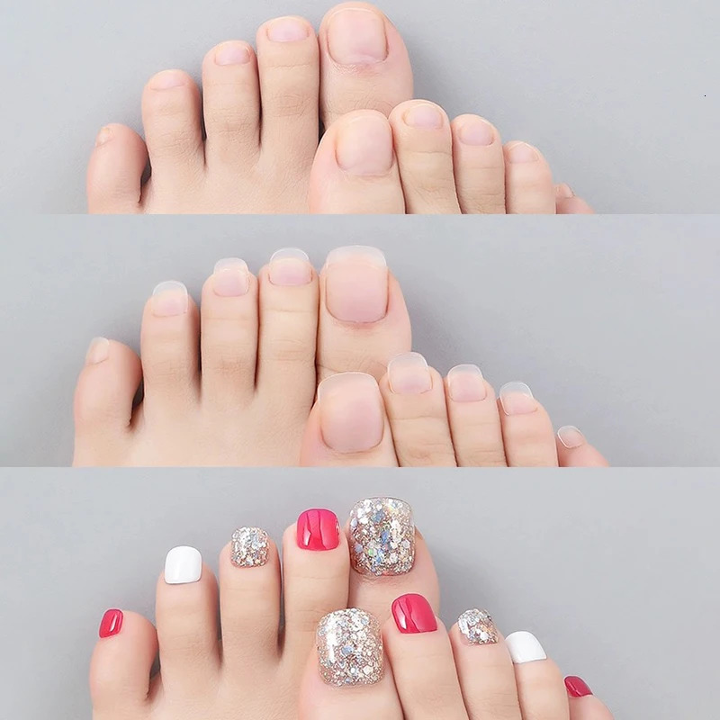 120/150/600pcs frosted false toe cap short square false soft gel full cover preformed toe cap press toe cap extension 240705