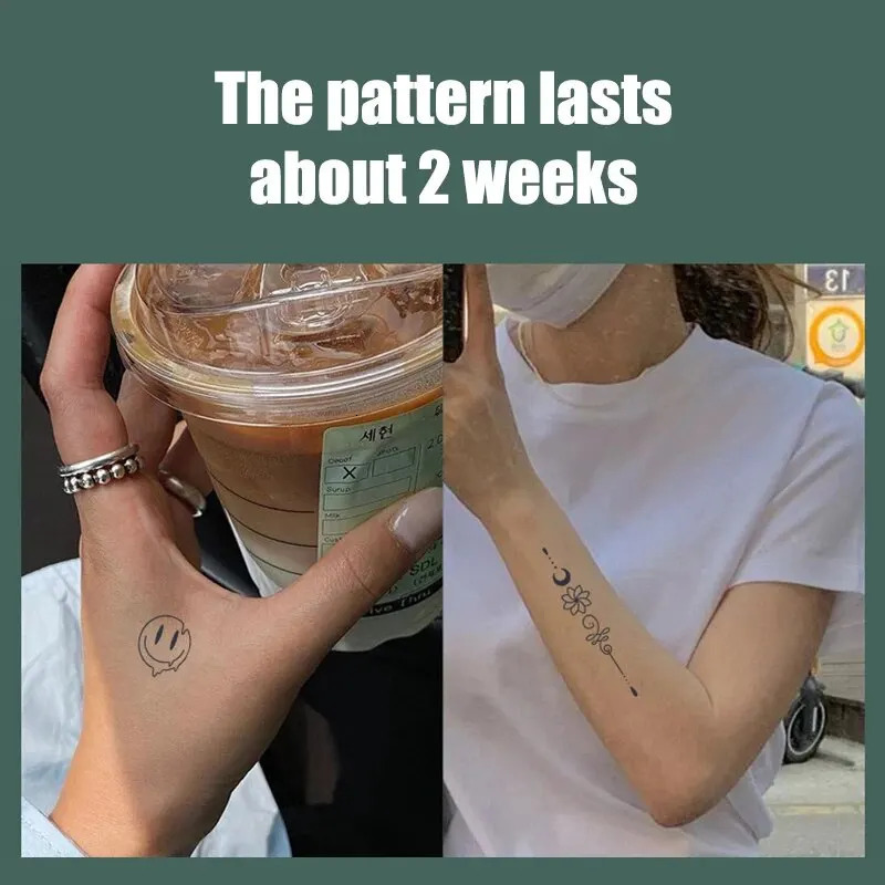 77 tattoo stickers fresh herbal juice non reflective semi anent waterproof disposable cute tattoo pattern 240705