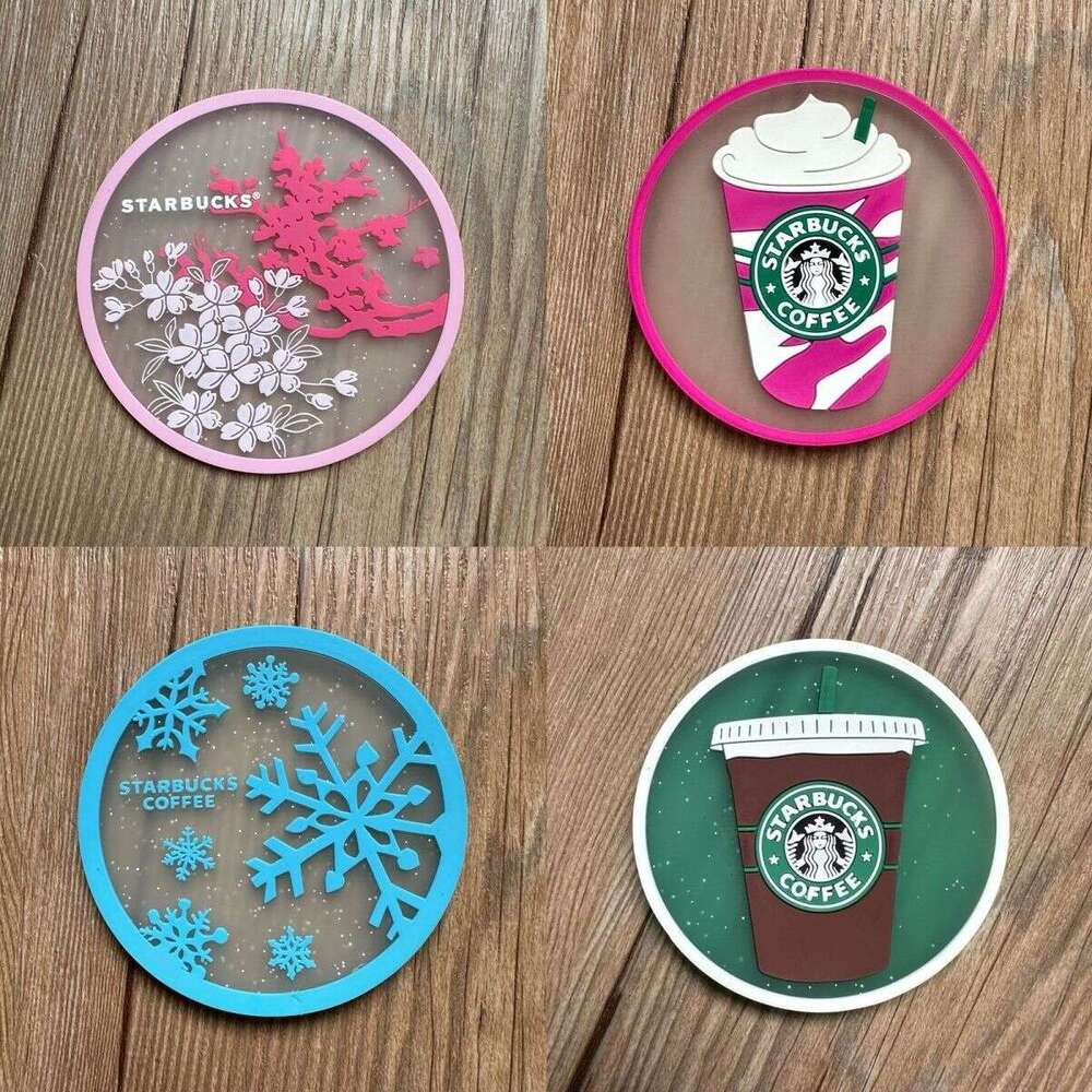 Classic Straw Starry Ice Sakura Cup Cushion Style women Cute Simple Coaster men Multiple Options